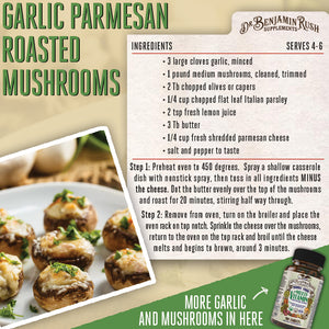 Garlic Parmesan Roasted Mushrooms Recipe