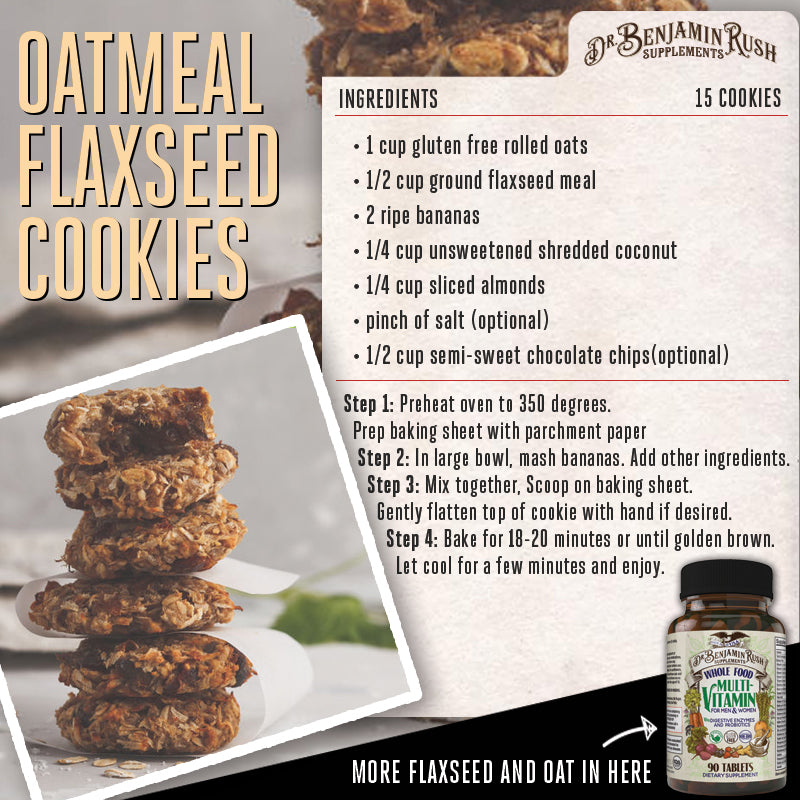 Oatmeal Banana Flaxseed Cookies Recipe