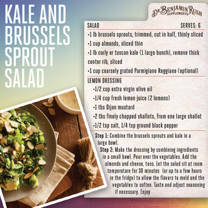 Kale Brussels sprouts salad