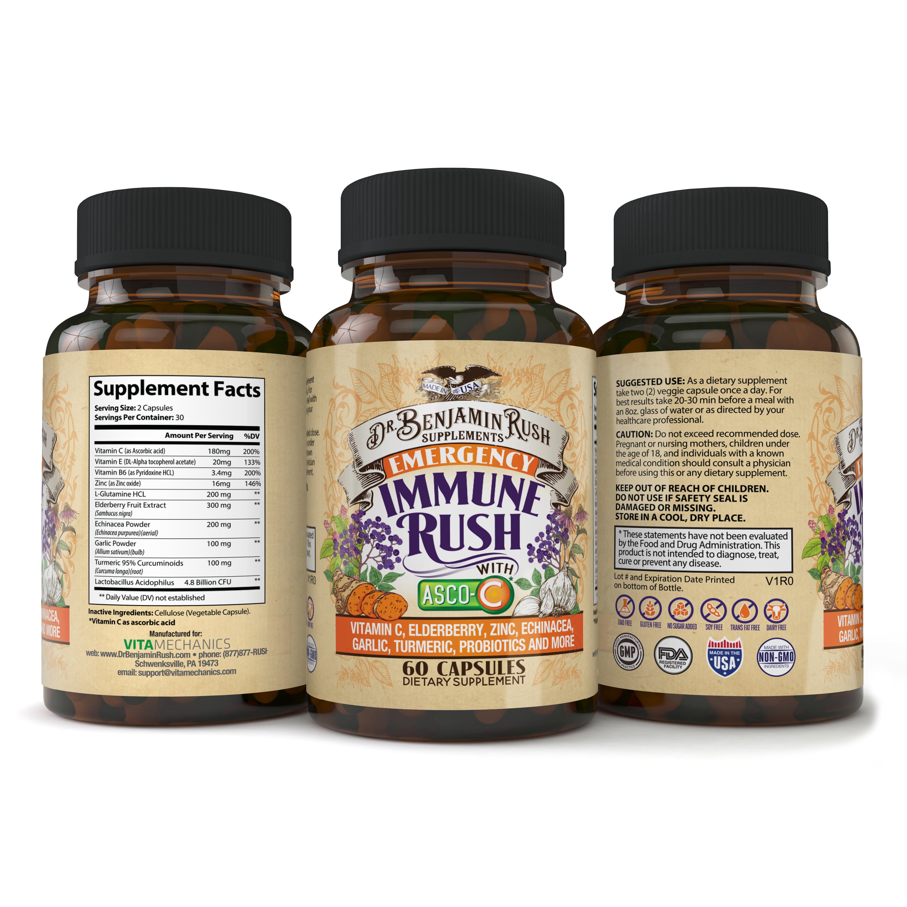 Immune Rush Immunity Support - Dr. Benjamin Rush Supplements