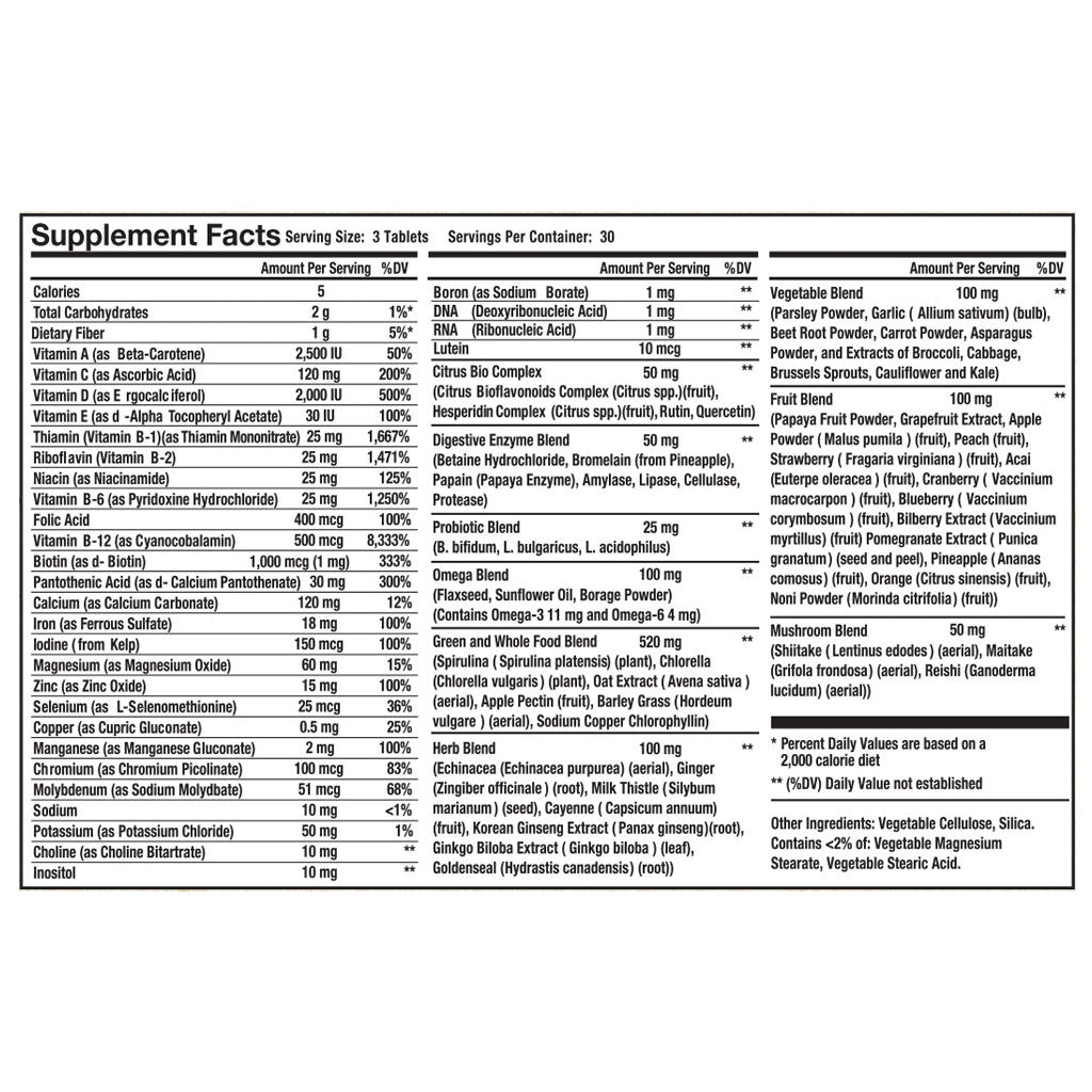 Whole Food Multivitamin Plus Probiotic - Dr. Benjamin Rush Supplements